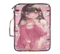 Cute Panda Girl Document Organizer 7 Pockets A4 Letter Size with Zipper Closure for Paperwork File Folder Jackets