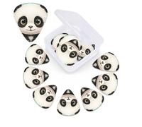 Cute Panda Guitar Picks 12 Pack with Organizer Box, 0.46 0.71 0.96 mm Includes Thin Medium Heavy Thickness,Abstract Guitar Pick Plectrums for Electric Guitar Ukulele Bass