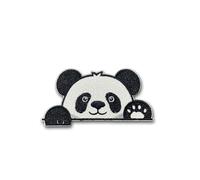 Cute Panda Head Smile Embroidered Patch, Panda Iron on Sew Embroidery Patch, Panda Bear Patches, Black White Animal Patches - DIY Accessories for Hats Bags Clothes Jacket Jeans Backpacks