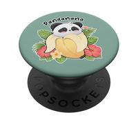 Cute Panda in Banana Costume Animal Motif PopSockets Adhesive PopGrip