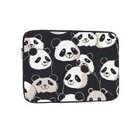 Cute Panda Laptop Sleeve for Women Men, 13 Inch Waterproof Laptop Bag Lightweight Notebook Computer Cover Bag