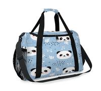 Cute Panda Leaves Travel Duffel Bag for Girls Boys Women Men Pandas Weekend Overnight Bag Shoulder Tote Luggage Handbag for Travel Sports Gym