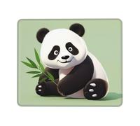 Cute Panda Mouse Pad with Stitched Edge, Personalized Premium-Textured Computer Mouse Mat with Non-Slip Rubber Base, Waterproof Gaming Mousepad for Laptop, Office Home 8.3 x 10.3 in