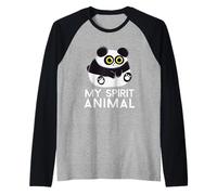 Cute Panda My Spirit Animal Funny Panda Raglan Baseball Tee