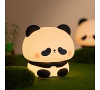 Cute Panda Night Light, LED Squishy Novelty Animal Night Lamp, Food Grade Silicone 3 Level Dimmable Breastfeeding Nursery Nightlight for Room Decor, Cute Gifts Stuff for Boys Girls Baby Children