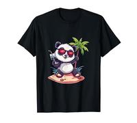 Cute Panda On Vacation Summer Party T-Shirt