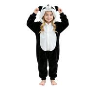 Cute Panda Onesie For Kids Halloween Jumpsuit Plush Button Up Hooded Romper | Boys Girls Winter Warm Cozy Soft One Piece Jumpsuit Loose Long Sleeve Funny Romper For Halloween Party