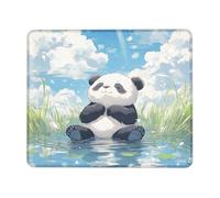 Cute Panda Pattern Desk Mouse Pad, Watercolor Sky Mouse Pad, Soft Non-Slip Mouse Pad for Home and Office, Spring Gift
