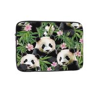 Cute Panda Pattern Laptop Sleeve 17 Inch Shockproof Protective Notebook Case Travel Laptop Bag for Men Women