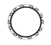 Cute Panda Patterned Steering Wheel Cover, Elastic, Suitable For Interior Accessories Of Cars, Suvs, And Trucks.
