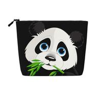 Cute Panda Patterned Women's Cosmetic Bag, Single Layer Toiletry Bag, Suitable for Daily Storage, Travel, and Business Trips.