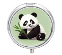 Cute Panda Pill Box, 3 Compartment Small Pill Case Waterproof Travel Pill Organizer for Pocket Or Purse Portable Mini Medicine Tablet Vitamin Holder Pill Case