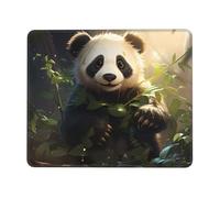 Cute Panda Plant Horizontal Mouse Pad 7 x 8.6 in Fully Printed Design Suitable for Office Study and Gaming