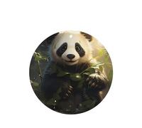 Cute Panda Plant Pattern Car Air Fresheners 6 Pcs Round Shape Hanging Aromatherapy Tablets Scented Fresheners For Bedroom Bathroom