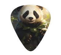 Cute Panda Plant Patterned Guitar Picks - 12-Piece Set with 3 Different Thicknesses, Suitable for Electric and Acoustic Guitars