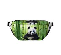 Cute Panda Playing Water Large Fanny Pack,Gifts for Enjoy Sports Festival Workout Traveling Running Casual
