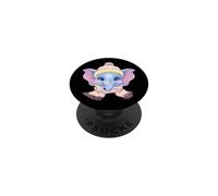 Cute Panda Portrait Animal Lover Graphic Pink Glasses Yellow PopSockets Adhesive PopGrip
