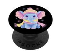 Cute Panda Portrait Animal Lover Graphic Pink Glasses Yellow PopSockets Adhesive PopGrip
