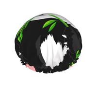 Cute panda Print Shower Cap â€“ Reusable, Double Layer, with Elastic Band â€“ Perfect for Home, Spa, Hotel, and Travel