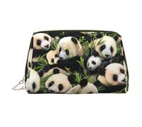 Cute Panda Printed Hand-held Zipper Cosmetic Bag Large Travel Toiletry Bag Suitable for Home and Travel