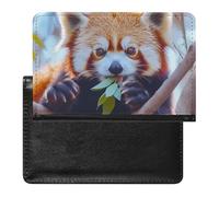 Cute Panda Printed Passport Holder Cover PU Leather Travel Waterproof Slim Passport Wallet for Airport