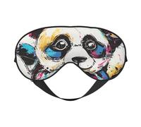 Cute Panda Printing Sleep Mask for Women Men Double-Sided Print Soft Silk Eye Masks Eye Sleep Shade Cover