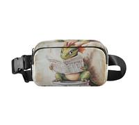 Cute Panda Retro Bathtub Fashion Fanny Pack Waist Bag for Men Women Large Capacity Crossbody Sling Bag for Hiking, cute Dragon Vintage toilet reading newspaper, One Size