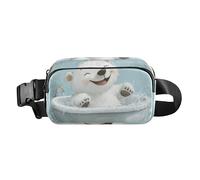 Cute Panda Retro Bathtub Fashion Fanny Pack Waist Bag for Men Women Large Capacity Crossbody Sling Bag for Hiking, Cute Polar bear Retro bathtub, One Size
