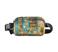 Cute Panda Retro Bathtub Fashion Fanny Pack Waist Bag for Men Women Large Capacity Crossbody Sling Bag for Hiking, Italian-Style Table Pasta Pizza, One Size