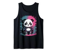 Cute Panda Rocker Graffiti Style Cool Panda Tank Top