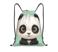 Cute Panda Sack Backpack Scratch Drawstring Bags Versatile String Bags For Women Trainer Beach 39X46Cm