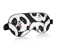 Cute Panda Sleep Mask Blindfold Blackout Cooling Funny Eye Mask for Sleeping with Elastic Strip for Women Man Cartoon