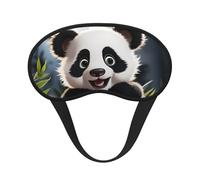 Cute Panda Sleep Mask for Side Sleeper Soft Breathable Sleeping Eye Mask Blackout Silk Eye Sleep Shade Cover with Elastic Strap Night Blindfold for Women Men Travel Nap