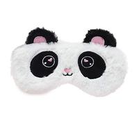 Cute Panda Sleep Mask, Soft Fluffy Plush Eye Mask - Fun Novelty Animal Design for Kids, Women & Men - Ideal for Night Sleep, Naps, Travel & Meditation (Black & White, Panda Style)