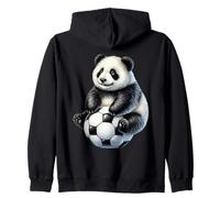 Cute Panda Soccer Player Animal Fan Art Zip Hoodie