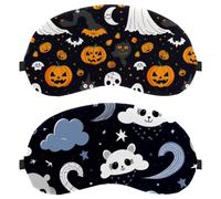 Cute Panda Star Clound Moon Pattern 2-Pack Eye Patch and Eye Masks Set, Light-Blocking, Soft, Breathable Sleep Mask Kit