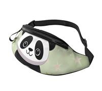 cute panda star Fanny Pack for Men Women, Waterproof Sports Waist Bag Fashion Belt Bag Crossbody Bags Hip Bum Bag with Adjustable Strap Large Sling Bag Purse for Travel Hiking