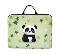 Cute Panda Star Laptop Case Sleeve 14 inch Shockproof Protective Notebook Case Travel Laptop Bag with Handle Waterproof Computer Cover Briefcase Handbags for Men Women