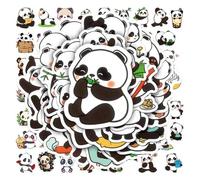 Cute Panda Stickers, 50 Pcs Panda Stickers, Waterproof for Water Bottles, for Laptop, Computer, Car, Luggage, Cup, Phone, Decals for Classroom Prizes Party Favors Kids Crafting Teaching