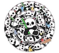 Cute Panda Stickers 50PCS Waterproof Vinyl Decals for Classroom Prizes Party Favors Kids Crafting Teaching Rewards DIY Decorations for Laptops Notebooks Water Bottles Scrapbooks