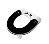 Cute Panda Toilet Seat Home Four Seasons Universal Winter Warm Closestool Cushion Zipper Sofa Toilet Seat pad mats Potty Covers(Black)