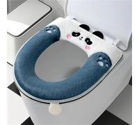 Cute Panda Toilet Seat, Suitable for All Seasons and Winter, Warm with Zipper, Toilet Seat