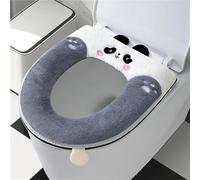 Cute Panda Toilet Seat, Suitable for All Seasons and Winter, Warm with Zipper, Toilet Seat