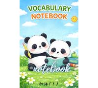 Cute Panda Vocabulary Notebook for Kids: English Word & Meaning Practice Book | 6x9 Inch, 120 Pages | ESL Learning Journal for Beginners: Cute Panda ... for Kids and Students | 6x9, 120 Pages