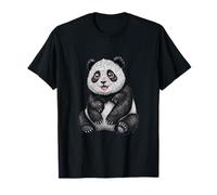 Cute Pandabear Typography Food List AI Art T-Shirt