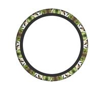 Cute PandaPrinted steering wheel cover elastic steering wheel cover 15-inch diameter suitable for SUVs and cars