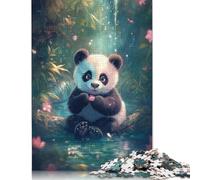 Cute Pandas 500 Pieces Puzzles for Adults & Teenager Teenager Man Woman Gift 500pcs (52x38cm)