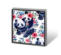 Cute Pandas Flowers Funny Lapel Tie Pin Buttons Brooch Badge Pin Clothes Hat Accessories for Men Women