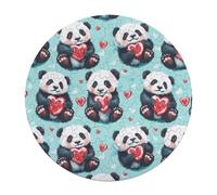 Cute Pandas Hearts Wooden Jigsaw Puzzles for Adults Brain-Teasing Game Idea Puzzle Gift for Unisex