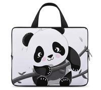 Cute Pandas Laptop Sleeve Ultra-Thin, Lightweight & Waterproof 15inch Laptop Bags, Durable Neoprene Material, Portable Protective Computer Bag with Hand Strap